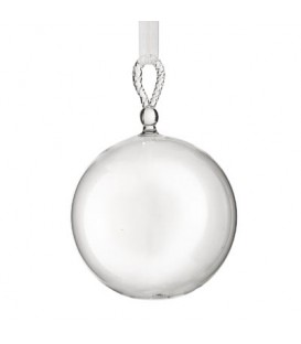 Bauble Glass  4inc / 10cm Clear