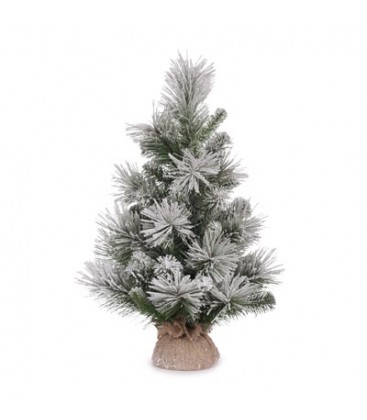 Tree Aspen Pine 61 cm w/Burlap Sack White/Green