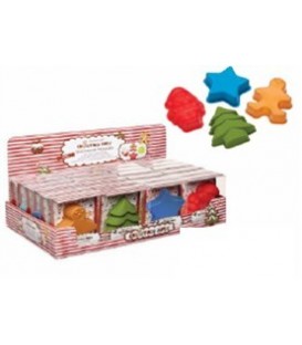 Silicone Christmas Moulds - Mini.Assorted Designs:Tree/Star/Santa/Gingerbread Man.Set/2.